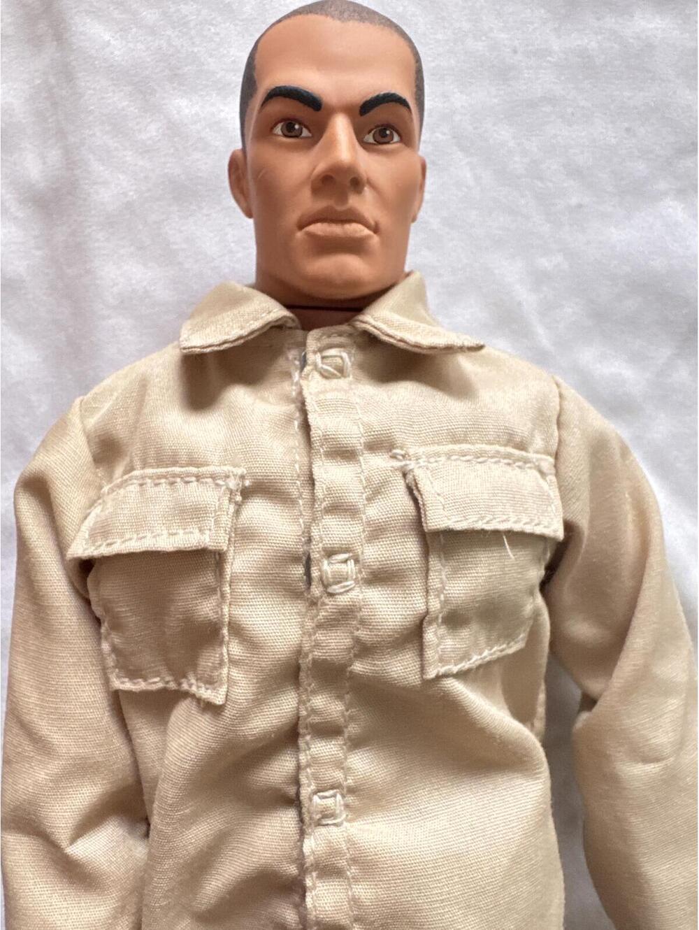 VTG 1996 GI Joe  Military 12" Action Figure in Beige Uniform EUC